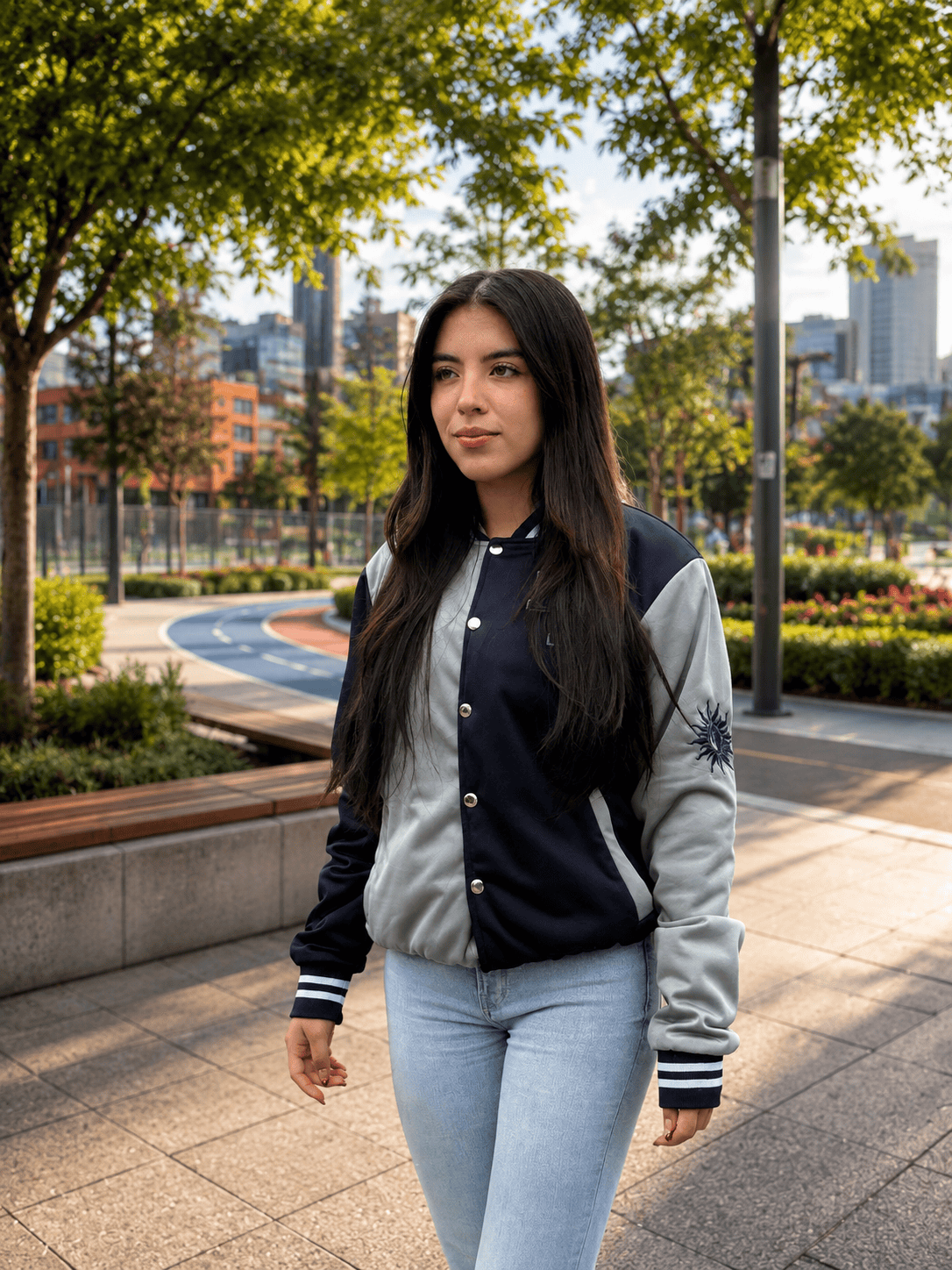 Chaqueta de prom Beisbolera Algodón Perchado · Glauren